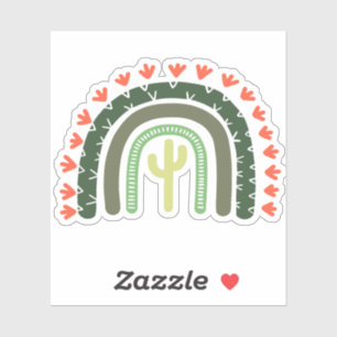 Sticker Cactus Arc-en-ciel Désert moderne Artisan Sud-Oues