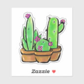Sticker Cactus cactus cactus succulents (Feuille)