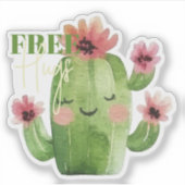 Sticker Cactus Câlins Gratuits – Conception de Plante Succ (Devant)