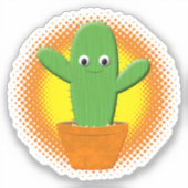 Sticker Cactus Cartoon Cute (Recto)