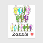 Sticker Cactus Christmas (Feuille)