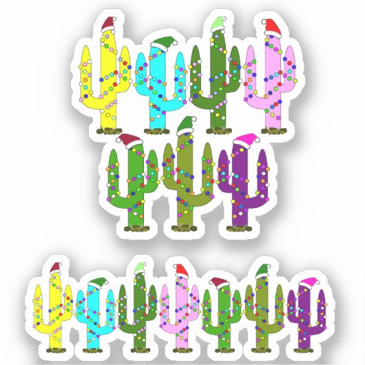 Sticker Cactus Christmas (Recto)