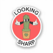 Sticker Cactus de pun percutant (Recto)