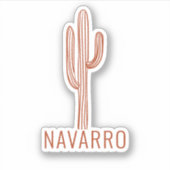 Sticker Cactus du désert de Bohême (Devant)