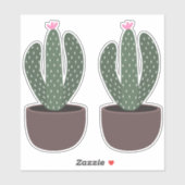 Sticker Cactus en pot (Feuille)
