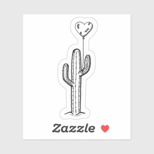 Sticker Cactus et soins (Feuille)