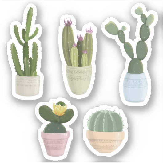 Sticker Cactus Nature (Devant)