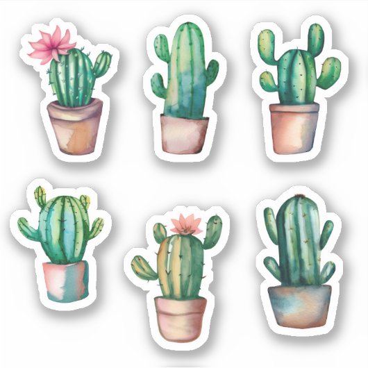 Sticker Cactus Pack (Devant)