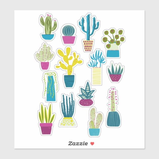 Sticker Cactus simple (Feuille)