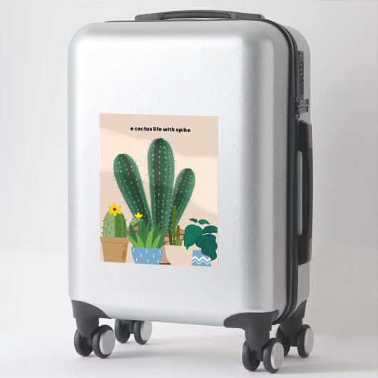 Sticker cactus verdâtres (Sur valise)