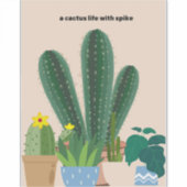 Sticker cactus verdâtres (Devant)