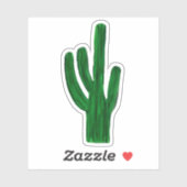 Sticker Cactus vert (Feuille)