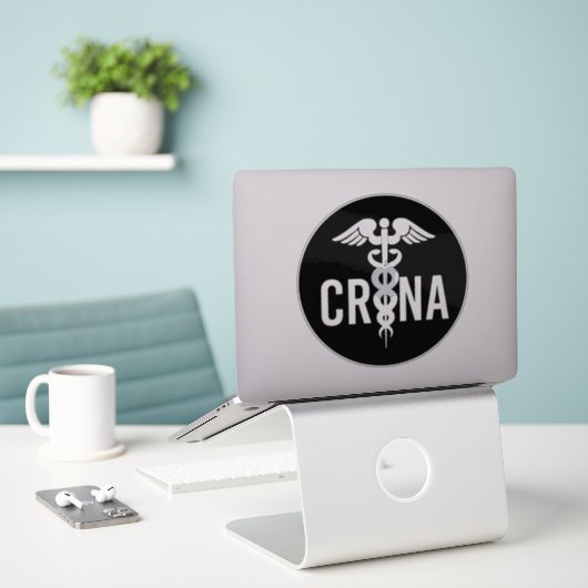 Sticker Cadeau anesthésiste certifié CRNA (Ordinateur portable sur le bureau)