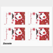 Sticker cadeau customisé de Noël (Feuille)