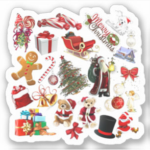 Sticker Cadeau d'acclamation de vacances de collage de