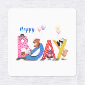 Sticker cadeau d'anniversaire cadeau avec Bears Pa (Design 2)