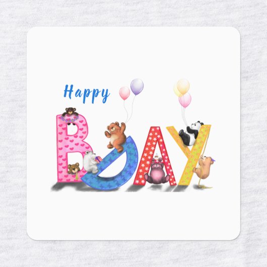 Sticker cadeau d'anniversaire cadeau avec Bears Pa (Design 1)