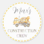 Sticker cadeau d'anniversaire de construction (Devant)