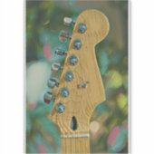 Sticker cadeau d'anniversaire guitariste (Devant)