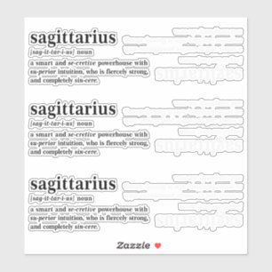 Sticker Cadeau d'astrologie esthétique Définition Sagittai
