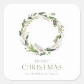 Sticker cadeau de couronne de Noël (Devant)