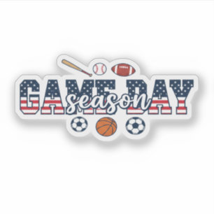 Sticker Cadeau de fan de sports multiples de saison de jou