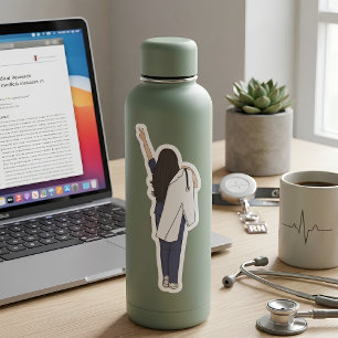 Sticker Cadeau de fin d'études d'infirmière au signe de la