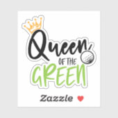 Sticker Cadeau de golf Reine du Vert (Feuille)