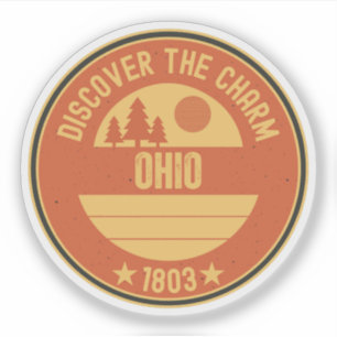 Sticker Cadeau de l'État de l'Ohio - Souvenir de l'État Bu
