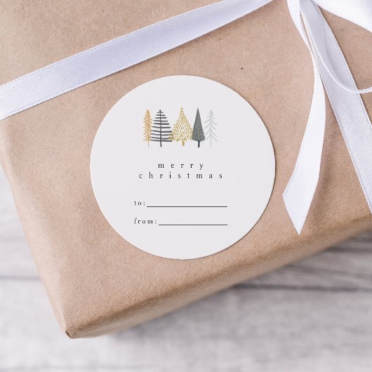 sticker cadeau de Noël minimaliste moderne