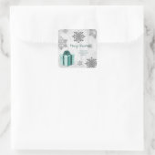 Sticker cadeau de Noël turquoise (Sac)