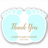 Sticker Cadeau de remerciement pour la fête de bébé garçon (Devant)