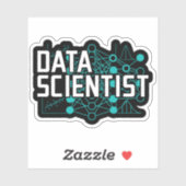 Sticker Cadeau de scientifique de données et d'analyste de (Feuille)