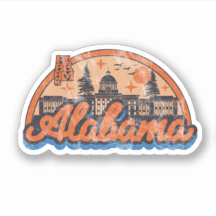 Sticker Cadeau de voyage vintage Alabama Al