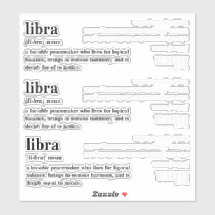 Sticker Cadeau Définition Aesthetic Astrologie Balance