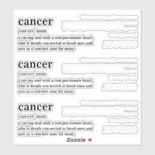 Sticker Cadeau Définition Cancer Astrologie Esthétique