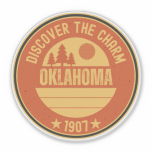 Sticker Cadeau d'État des Oklahoma Sooners - OK