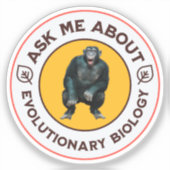 Sticker Cadeau d'humour de nerd sur l'évolution drôle de b (Recto)