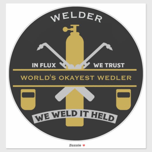 Sticker Cadeau d'humour de soudage (Feuille)