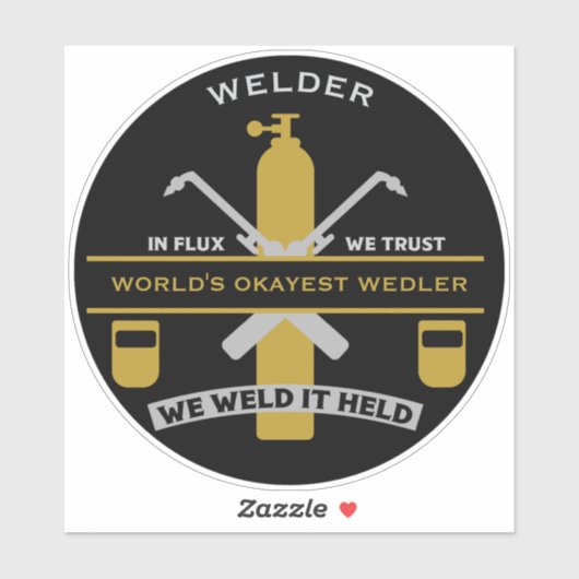 Sticker Cadeau d'humour de soudage (Feuille)