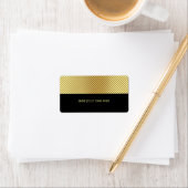 Sticker cadeau Étiquette noir Parties scintillant  (En situation)