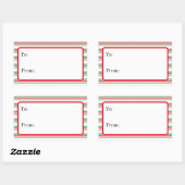 Sticker Cadeau Étiquette pour fêtes minimales (Feuille)