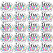 Sticker Cadeau gratuit Bright Tie Dye Petite entreprise Ma (Devant)