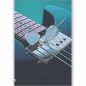 Sticker cadeau guitariste cool (Devant)