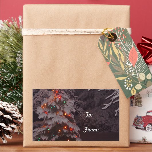 Sticker cadeau hiver Wonderland (vacances)