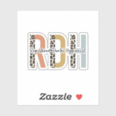 Sticker Cadeau hygiéniste dentaire recommandé, Hygiène den (Feuille)