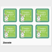Sticker cadeau lapin de Pâques & Étiquette (bleu v (Feuille)