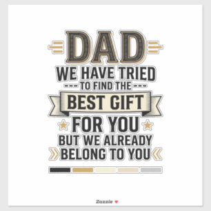 Sticker Cadeau Meilleur Papa Vous Appartient Chemise Vinta