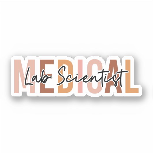 Sticker Cadeau MLS, scientifique de laboratoire Médicale (Devant)