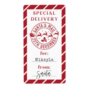 Sticker cadeau Noël de Père Noël